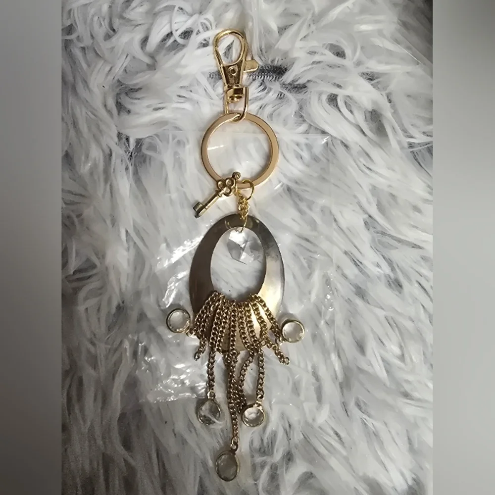 Elegant Gold and Silver Keychain bag charm Accessory